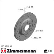 Zimmermann | Bremsscheibe | 100.3316.52