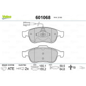 Valeo | Bremsbelagsatz, Scheibenbremse | 601068