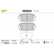 Valeo | Bremsbelagsatz, Scheibenbremse | 598945