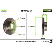 Valeo | Bremsscheibe | 187093
