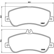 Brembo | Bremsbelagsatz, Scheibenbremse | P 50 086