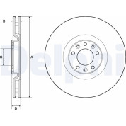 Delphi | Bremsscheibe | BG4814C