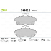 Valeo | Bremsbelagsatz, Scheibenbremse | 598022