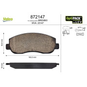 Valeo | Bremsbelagsatz, Scheibenbremse | 872147
