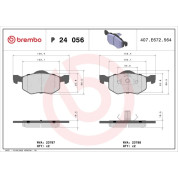 Brembo | Bremsbelagsatz, Scheibenbremse | P 24 056
