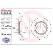 Brembo | Bremsscheibe | 08.8868.20