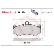 Brembo | Bremsbelagsatz, Scheibenbremse | P 65 032