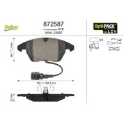 Valeo | Bremsbelagsatz, Scheibenbremse | 872587