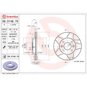 Brembo | Bremsscheibe | 09.3148.75