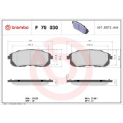 Brembo | Bremsbelagsatz, Scheibenbremse | P 79 030