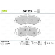 Valeo | Bremsbelagsatz, Scheibenbremse | 601324