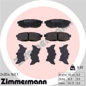 Zimmermann | Bremsbelagsatz, Scheibenbremse | 24854.160.1