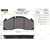 Valeo | Bremsbelagsatz, Scheibenbremse | 882221