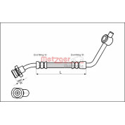 Metzger | Bremsschlauch | 4112529