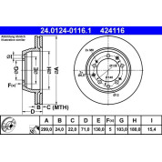 ATE | Bremsscheibe | 24.0124-0116.1