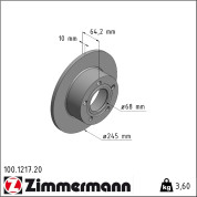 Zimmermann | Bremsscheibe | 100.1217.20