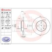 Brembo | Bremsscheibe | 08.5149.14