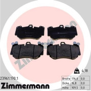 Zimmermann | Bremsbelagsatz, Scheibenbremse | 23961.170.1