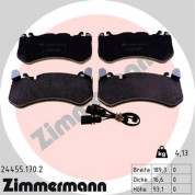 Zimmermann | Bremsbelagsatz, Scheibenbremse | 24455.170.2