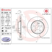 Brembo | Bremsscheibe | 09.D533.13