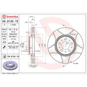 Brembo | Bremsscheibe | 09.9130.75