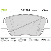 Valeo | Bremsbelagsatz, Scheibenbremse | 301294