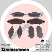 Zimmermann | Bremsbelagsatz, Scheibenbremse | 23340.170.1
