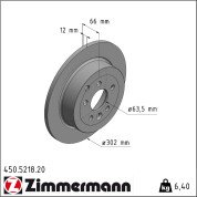 Zimmermann | Bremsscheibe | 450.5218.20