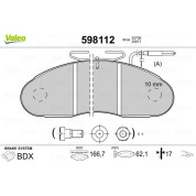 Valeo | Bremsbelagsatz, Scheibenbremse | 598112