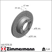 Zimmermann | Bremsscheibe | 460.1570.20