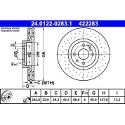 ATE | Bremsscheibe | 24.0122-0283.1
