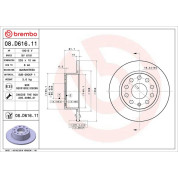 Brembo | Bremsscheibe | 08.D616.11