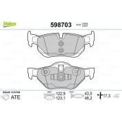 Valeo | Bremsbelagsatz, Scheibenbremse | 598703