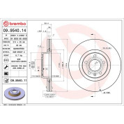 Brembo | Bremsscheibe | 09.9540.11