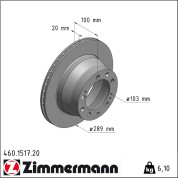 Zimmermann | Bremsscheibe | 460.1517.20