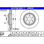 ATE | Bremsscheibe | 24.0128-0241.1