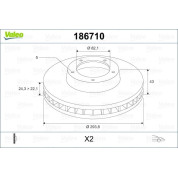 Valeo | Bremsscheibe | 186710