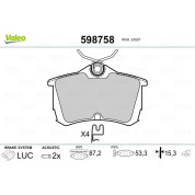 Valeo | Bremsbelagsatz, Scheibenbremse | 598758