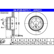 ATE | Bremsscheibe | 24.0120-0213.1