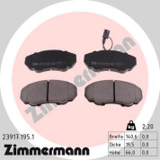 Zimmermann | Bremsbelagsatz, Scheibenbremse | 23917.195.1