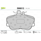 Valeo | Bremsbelagsatz, Scheibenbremse | 598013