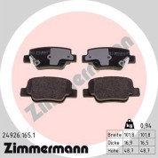 Zimmermann | Bremsbelagsatz, Scheibenbremse | 24926.165.1