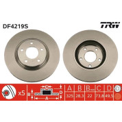 TRW | Bremsscheibe | DF4219S