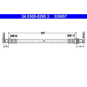 ATE | Bremsschlauch | 24.5305-0295.3