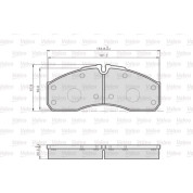 Valeo | Bremsbelagsatz, Scheibenbremse | 872160