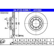 ATE | Bremsscheibe | 24.0122-0266.1