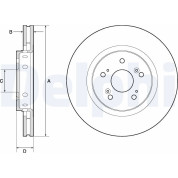 Delphi | Bremsscheibe | BG4808C