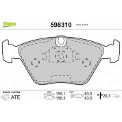 Valeo | Bremsbelagsatz, Scheibenbremse | 598310
