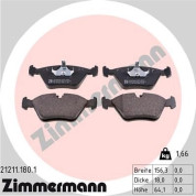 Zimmermann | Bremsbelagsatz, Scheibenbremse | 21211.180.1