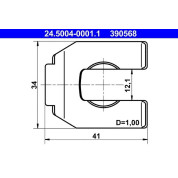 ATE | Halter, Bremsschlauch | 24.5004-0001.1